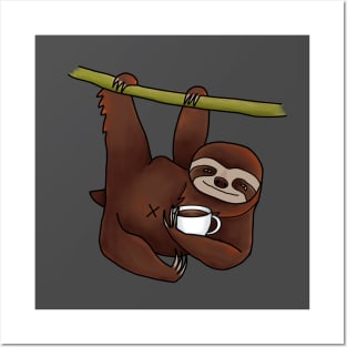 Sloth and Coffee Posters and Art